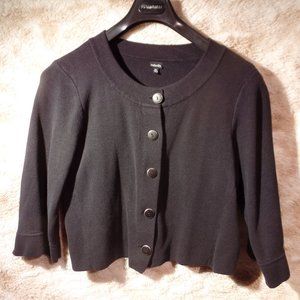 Rafaella very Black cropped 3/4 sleeve cardigan XL
